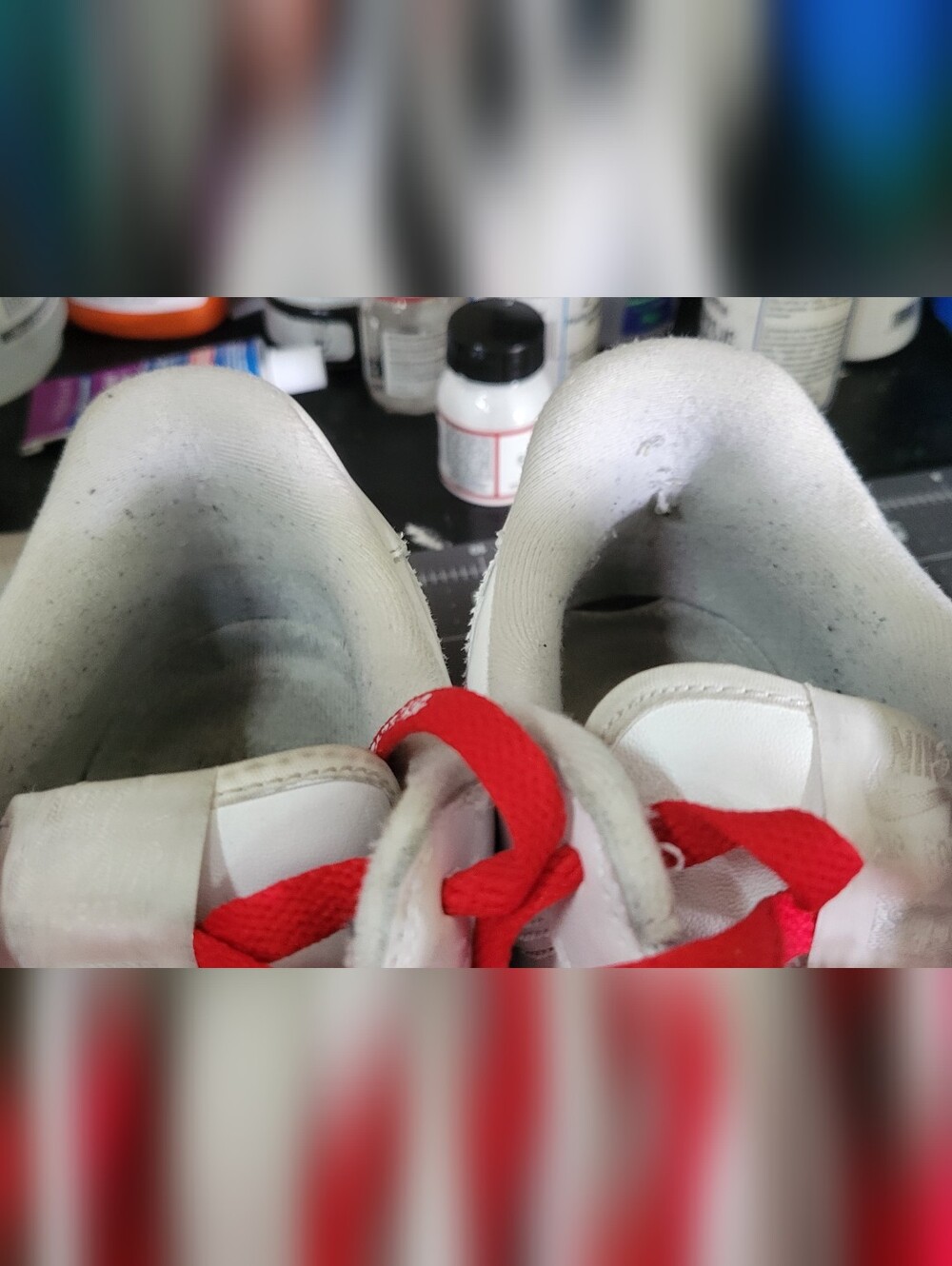 Nike Air Force 1 Low with Red Laces and Supreme Tab - Picture 8 of 10